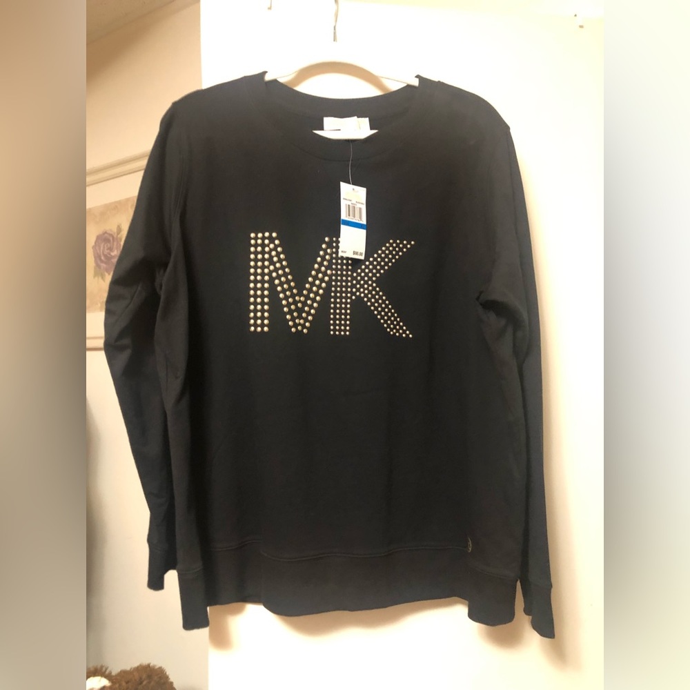 Michael Kors black lightweight sweatshirt